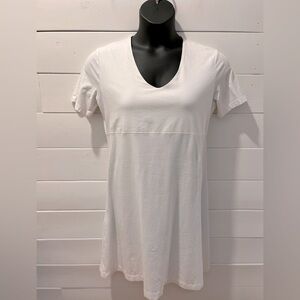 🚨-50%🚨 JACKPOT WHITE EMPIRE WAIST TEE DRESS size XXL